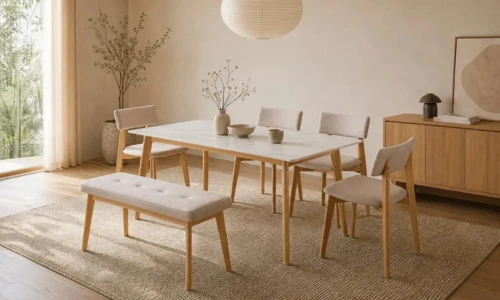 Vitra-Ceramic-Dining-Set-(1+4+Bench)