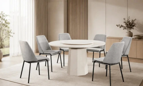 1+6-Marble-Dining-Set-(T626+C517)
